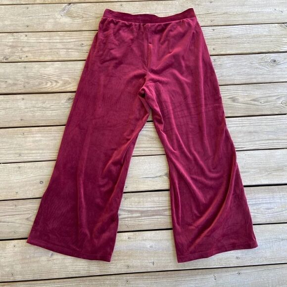 Lou & Grey Velour Wide Leg Track Suit Size Large - Picture 8 of 9